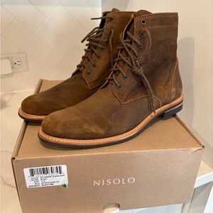 Nisolo Men's Rich Brown Lace-Up Boots
